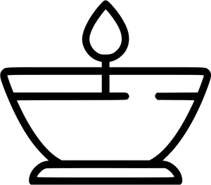Aromatherapy Candle Line Art PNG