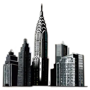 Art Deco Chrysler Building Design Png Fao PNG Image