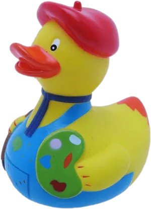 Artist Rubber Duck Figurine.png PNG Image