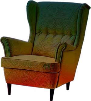 Artistic Armchair Design PNG Image