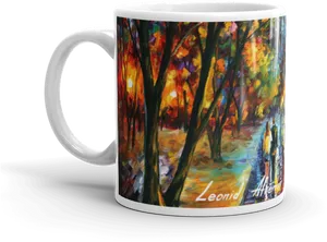 Artistic Forest Print Coffee Mug PNG Image