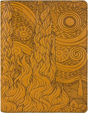 Artistic Notebook Cover Design PNG Image