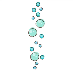 Ascending Bubbles Underwater PNG