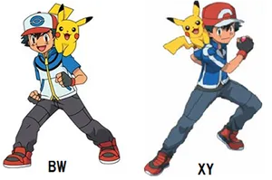 Ash Ketchum B W X Y Evolution PNG Image