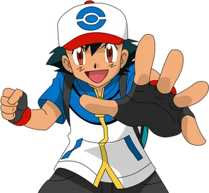 Ash Ketchum Pokemon Anime Character PNG Image