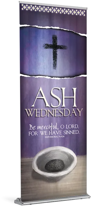 Ash Wednesday Banner Design PNG Image