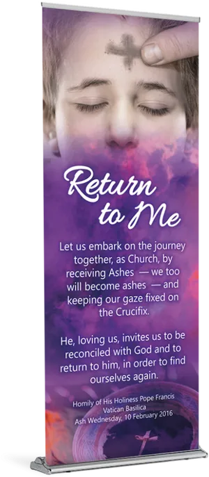 Ash Wednesday Bannerwith Quote PNG Image