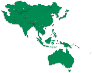 Asia Australia Map Outline PNG Image