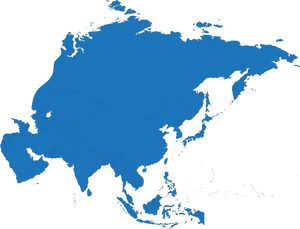 Asia Continent Outline Map PNG Image