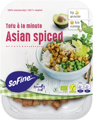 Asian Spiced Tofu Package PNG Image