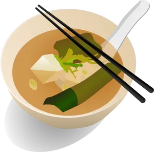 Asian Vegetable Soup Illustration.png PNG Image