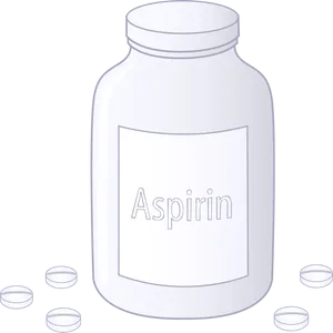 Aspirin Pill Bottleand Tablets PNG Image