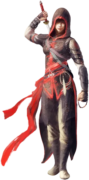 Assassins Creed Female Assassin Character PNG Image