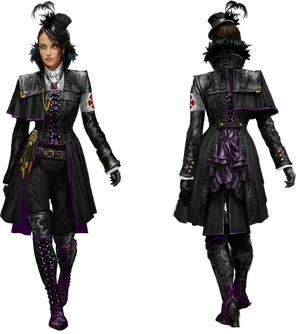 Assassins Creed Female Character Concept Art PNG Image