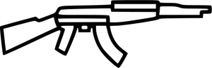 Assault Rifle Silhouette PNG Image