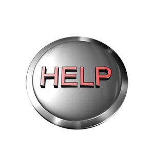 Assistance Button Graphic PNG Image