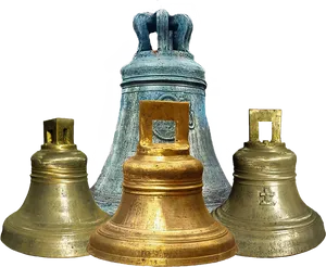 Assorted Antique Bells Collection PNG Image