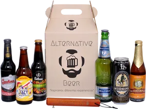 Assorted Beer Collectionwith Packaging PNG Image