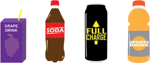 Assorted Beverage Icons PNG