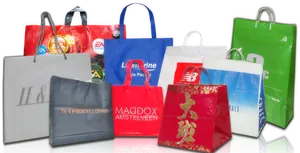 Assorted Branded Shopping Bags PNG Image