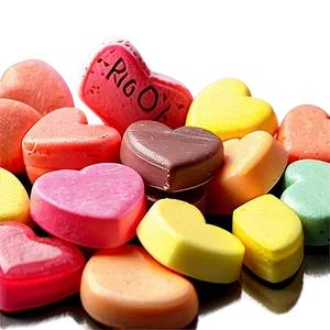 Assorted Candy Hearts Png Hqt PNG Image