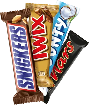 Assorted Chocolate Bars Collection PNG Image