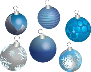 Assorted Christmas Ornaments PNG Image