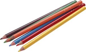 Assorted Colored Pencils Black Background PNG Image
