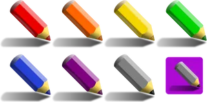 Assorted Colored Pencils Graphic PNG Image