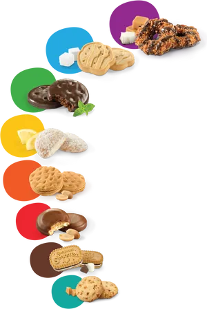 Assorted Cookies Variety PNG Image