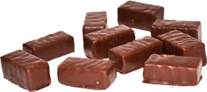 Assorted Dark Chocolate Pieces PNG Image