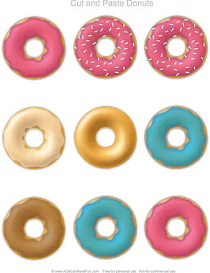 Assorted Donuts Collection PNG Image