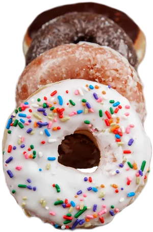 Assorted Donutswith Sprinkles PNG Image