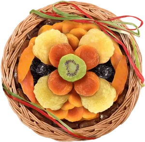 Assorted Dried Fruit Basket PNG Image