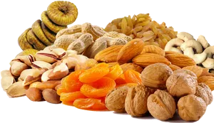 Assorted Dry Fruits Collection PNG Image