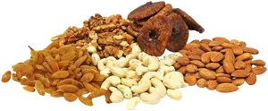 Assorted Dry Fruits Collection PNG Image