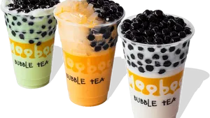 Assorted Flavors Bubble Tea PNG Image