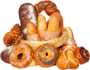 Assorted Fresh Bakery Products PNG Image