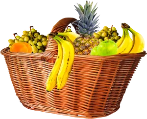 Assorted Fruit Basket PNG Image