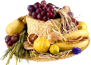 Assorted Fruit Basket Display.png PNG Image