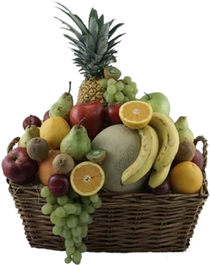 Assorted Fruit Basket Display.png PNG Image