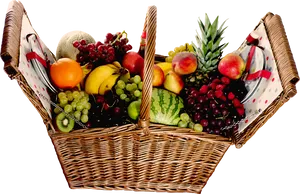 Assorted Fruit Basket PNG Image