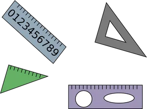 Assorted Geometric Tools PNG Image