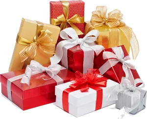 Assorted Gift Boxeswith Ribbons PNG Image