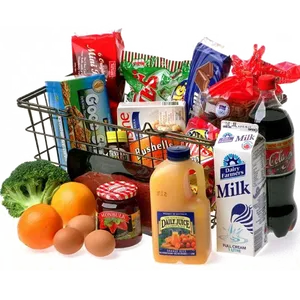 Assorted Grocery Itemsin Cart PNG Image