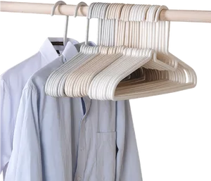 Assorted Hangers With Clothing PNG Image