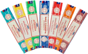 Assorted Incense Sticks Packaging PNG Image