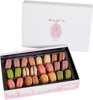 Assorted Macaronsin Gift Box PNG Image