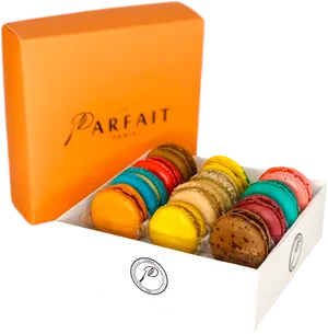 Assorted Macaronsin Parfait Box PNG Image