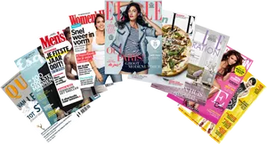 Assorted Magazine Covers Collection PNG Image